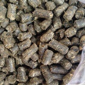 Sunflower husk pellets.